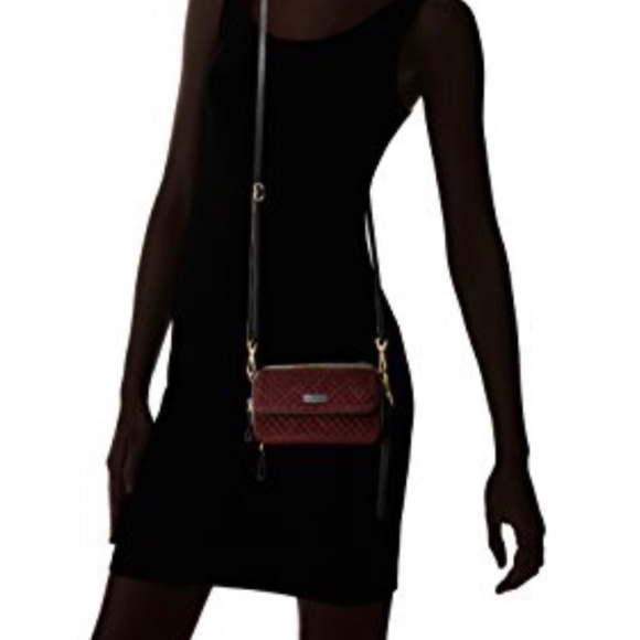 VERA BRADLEY All in one Crossbody Phone Bag Zipper Purse Rdif security! - Picture 4 of 7